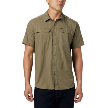 Columbia Silver Ridge 2.0 Short Sleeve, Camisa Verde Oliva Para Hombre | 815320-CQL